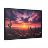 88289-185.jpg Cacti and Red Sky in Desert Framed Canvas