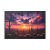 88289-186.jpg Cacti and Red Sky in Desert Framed Canvas