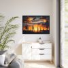 88289-193.jpg Saguaro Cacti Silhouetted Against Sky Framed Canvas