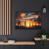 88289-194.jpg Saguaro Cacti Silhouetted Against Sky Framed Canvas
