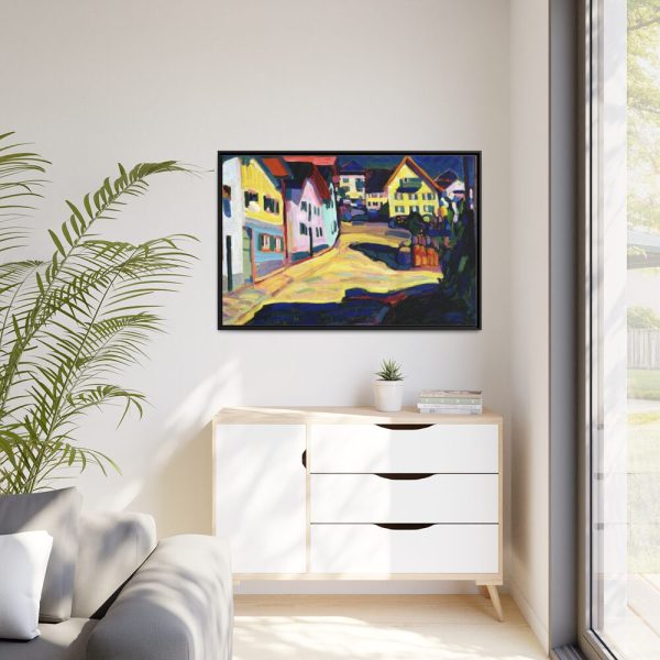 88289-23.jpg Murnau, Burggrabenstrasse 1 (1908) by Wassily Kandinsky Framed Canvas