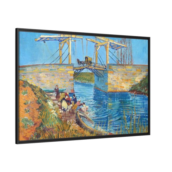 88289-230.jpg Vincent van Gogh's The Langlois Bridge at Arles with Women Washing Framed Canvas