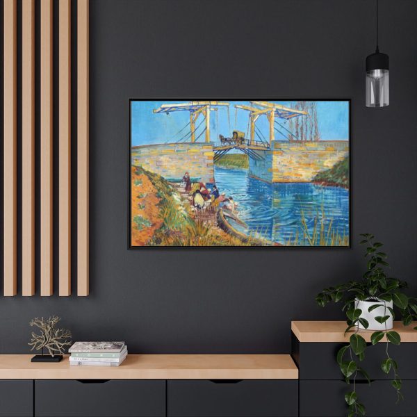 88289-234.jpg Vincent van Gogh's The Langlois Bridge at Arles with Women Washing Framed Canvas