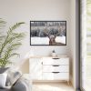 Deer Portrait From Behind Framed Canvas