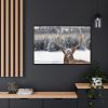Deer Portrait From Behind Framed Canvas