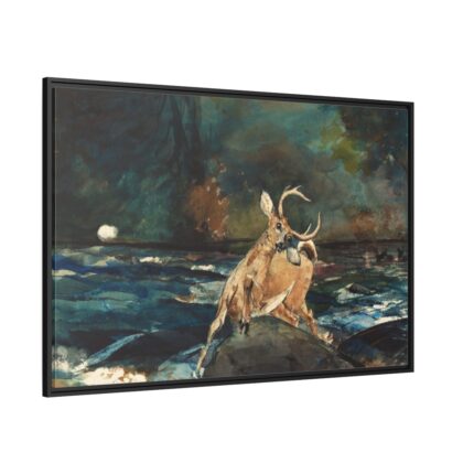A Good Shot, Adirondacks by Winslow Homer Framed Canvas