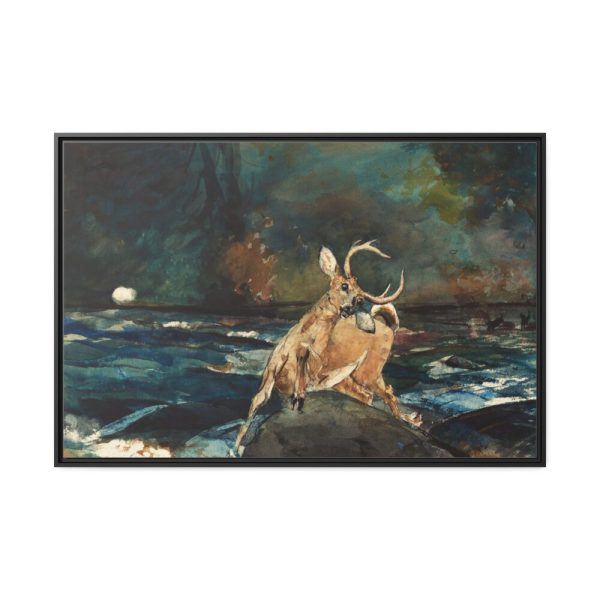 88289-246.jpg A Good Shot, Adirondacks by Winslow Homer Framed Canvas