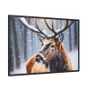 88289-265.jpg Deer Christmas Winter Forest Framed Canvas