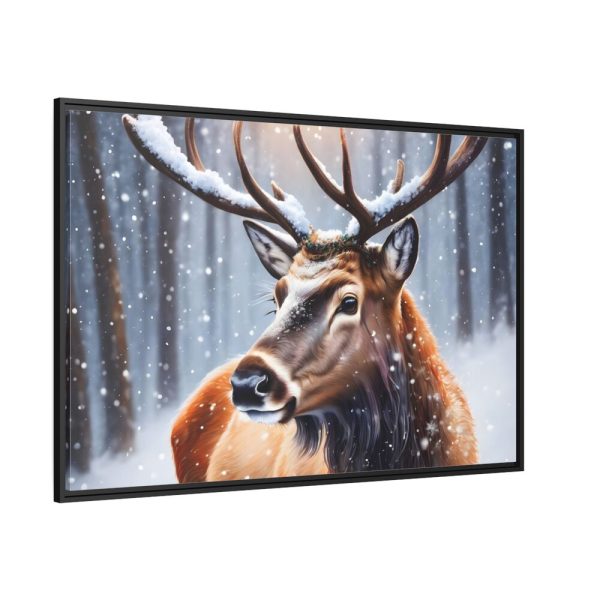 88289-265.jpg Deer Christmas Winter Forest Framed Canvas