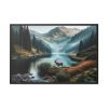 88289-271.jpg Deer by a Mountain Lake Framed Canvas