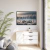 88289-283.jpg Reindeer in a Snowy Landscape Framed Canvas