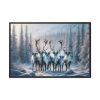 88289-286.jpg Six Reindeer in Foreground Framed Canvas