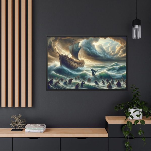 88289-299.jpg Historical Dramatic Sea Scene Framed Canvas