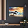 88289-69.jpg Horse Galloping On Beach Framed Canvas