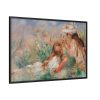 88289-95.jpg Girls in the Grass Arranging a Bouquet by Pierre-Auguste Renoir Framed Canvas