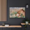 88289-99.jpg Girls in the Grass Arranging a Bouquet by Pierre-Auguste Renoir Framed Canvas