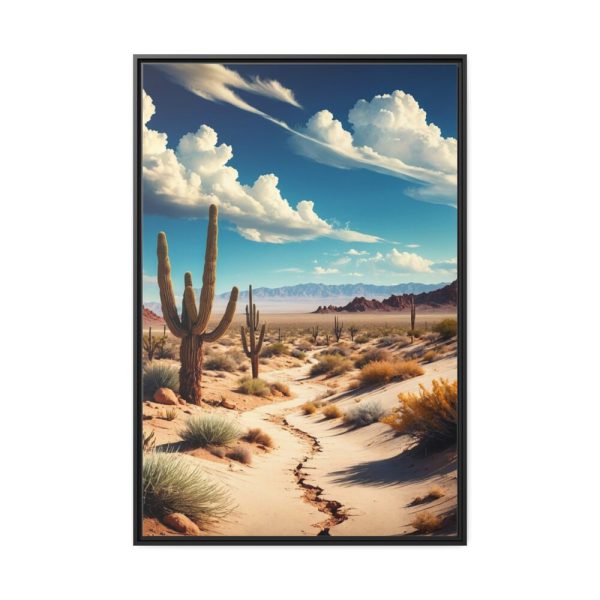 88299-106.jpg Desert Landscape With Cacti Framed Canvas
