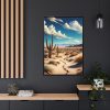 88299-109.jpg Desert Landscape With Cacti Framed Canvas
