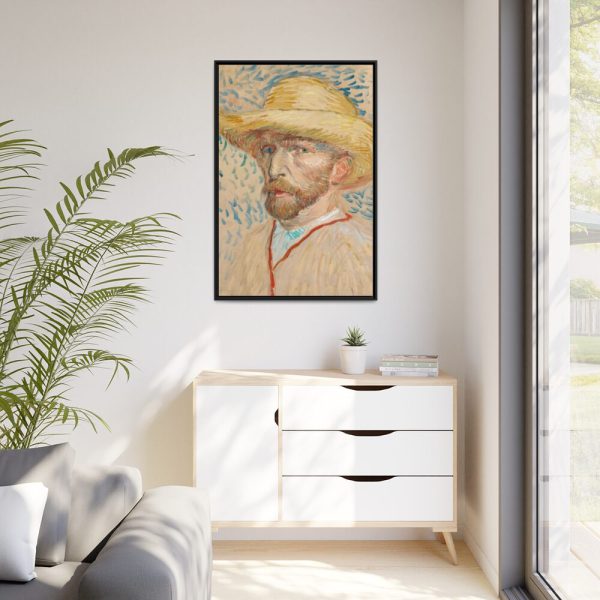 88299-118.jpg Vincent van Gogh's Self-Portrait with a Straw Hat Framed Canvas