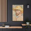 88299-119.jpg Vincent van Gogh's Self-Portrait with a Straw Hat Framed Canvas