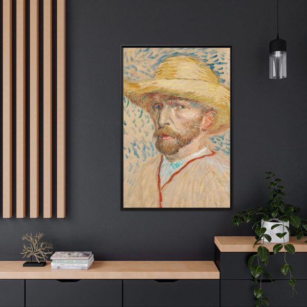 88299-119.jpg Vincent van Gogh's Self-Portrait with a Straw Hat Framed Canvas