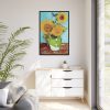 88299-123.jpg Vincent van Gogh's Vase with Three Sunflowers Framed Canvas