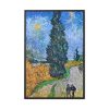 88299-136.jpg Vincent van Gogh's Road with Cypress and Star Framed Canvas