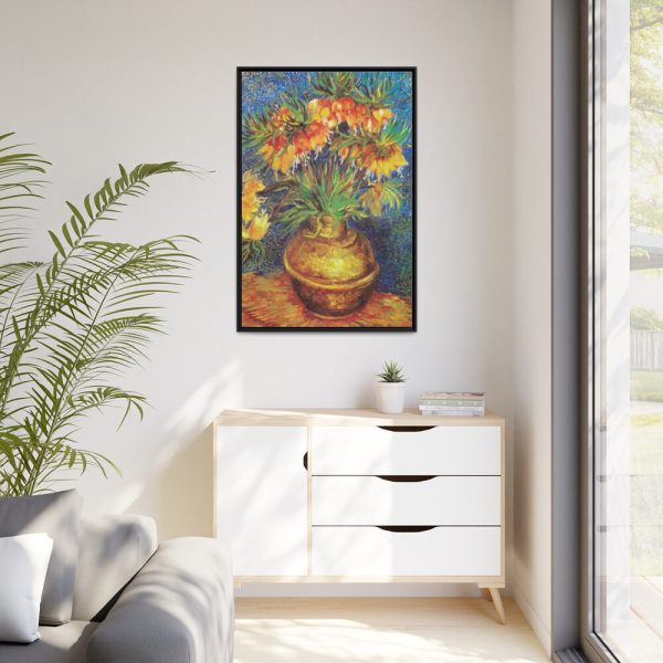 Vincent van Gogh's Imperial Fritillaries in a Copper Vase Framed Canvas