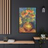 Vincent van Gogh's Imperial Fritillaries in a Copper Vase Framed Canvas