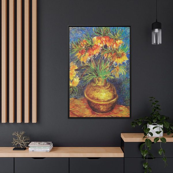 Vincent van Gogh's Imperial Fritillaries in a Copper Vase Framed Canvas