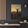 88299-149.jpg Deer in Forest Landscape Framed Canvas