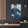 Vincent van Gogh's Portrait of the Postman Joseph Roulin Framed Canvas