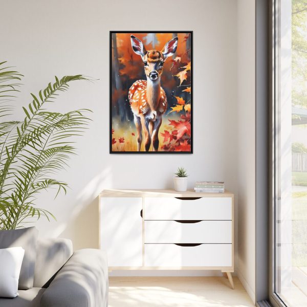 88299-183.jpg Fawn Deer Autumn Framed Canvas