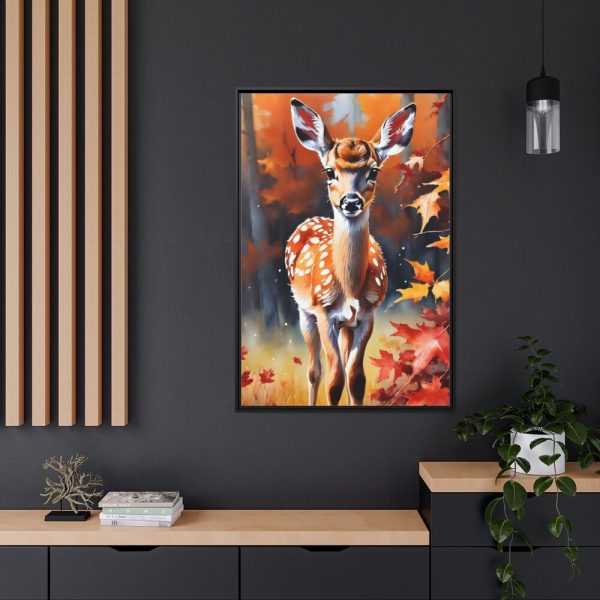 88299-184.jpg Fawn Deer Autumn Framed Canvas