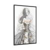 Woman With Long, Flowing Hair Framed Canvas