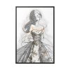 Woman With Long, Flowing Hair Framed Canvas