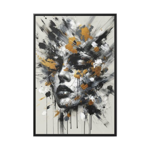 88299-201.jpg Harmonious Splashes in Black And White Framed Canvas