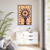 88299-3.jpg Retro Hippie Boho Sun Framed Canvas