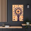 88299-4.jpg Retro Hippie Boho Sun Framed Canvas