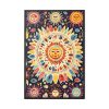 88299-6.jpg Orange, Yellow and Blue Illustration of Suns Framed Canvas