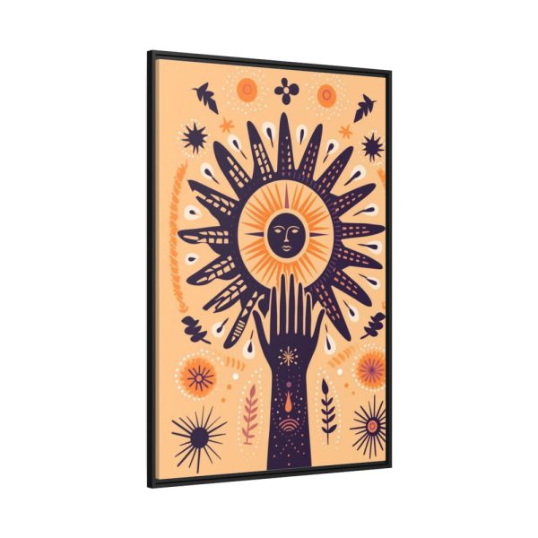 88299.jpg Retro Hippie Boho Sun Framed Canvas