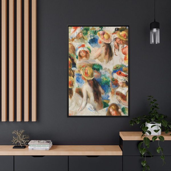 Study of Heads by Pierre-Auguste Renoir Framed Canvas
