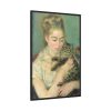 Pierre-Auguste Renoir's Woman with a Cat  Framed Canvas