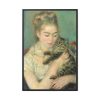 Pierre-Auguste Renoir's Woman with a Cat  Framed Canvas