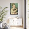 Pierre-Auguste Renoir's Woman with a Cat  Framed Canvas