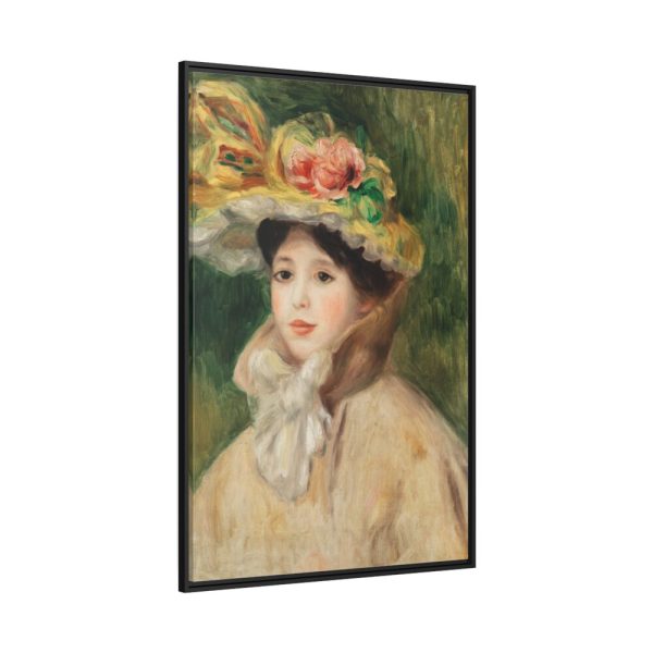 Woman With Capeline by Pierre-Auguste Renoir Framed Canvas