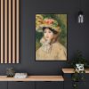 Woman With Capeline by Pierre-Auguste Renoir Framed Canvas