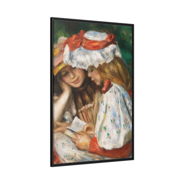 Two Girls Reading by Pierre-Auguste Renoir Framed Canvas