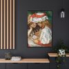 Two Girls Reading by Pierre-Auguste Renoir Framed Canvas