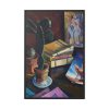 88299-96.jpg Books on Table Framed Canvas